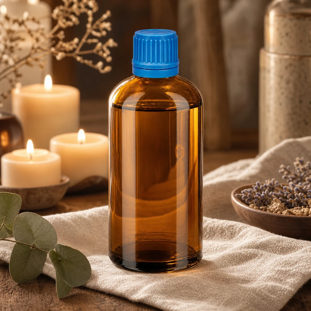 100ml Flasche 11mm Schraubverschluss blau Originalitätsverschluss BrownLine UT18/100 Vielseitige braune Glasflasche 100ml mit praktischem 11mm Schraubgewinde und blauem Deckel