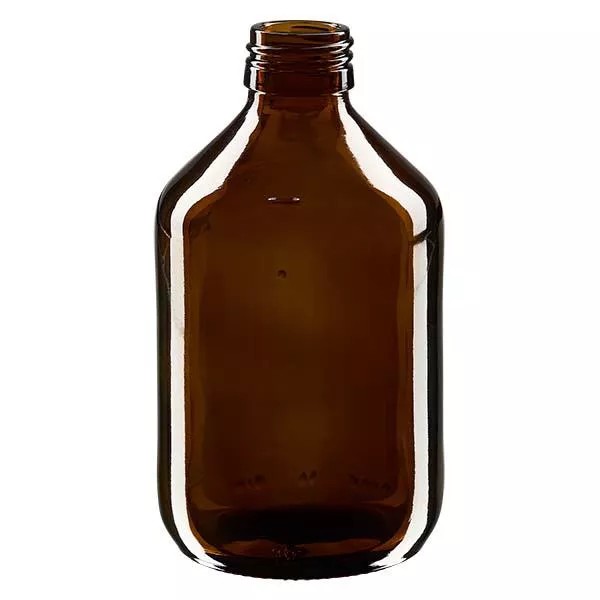 Bottiglia per medicinali da 300 ml marrone, senza tappo PP28 ApoGlas