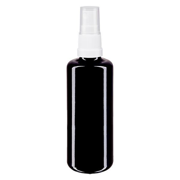 Flacone farmacia viola 100ml tappo spray bianco Flacone farmacia viola 100ml tappo spray bianco