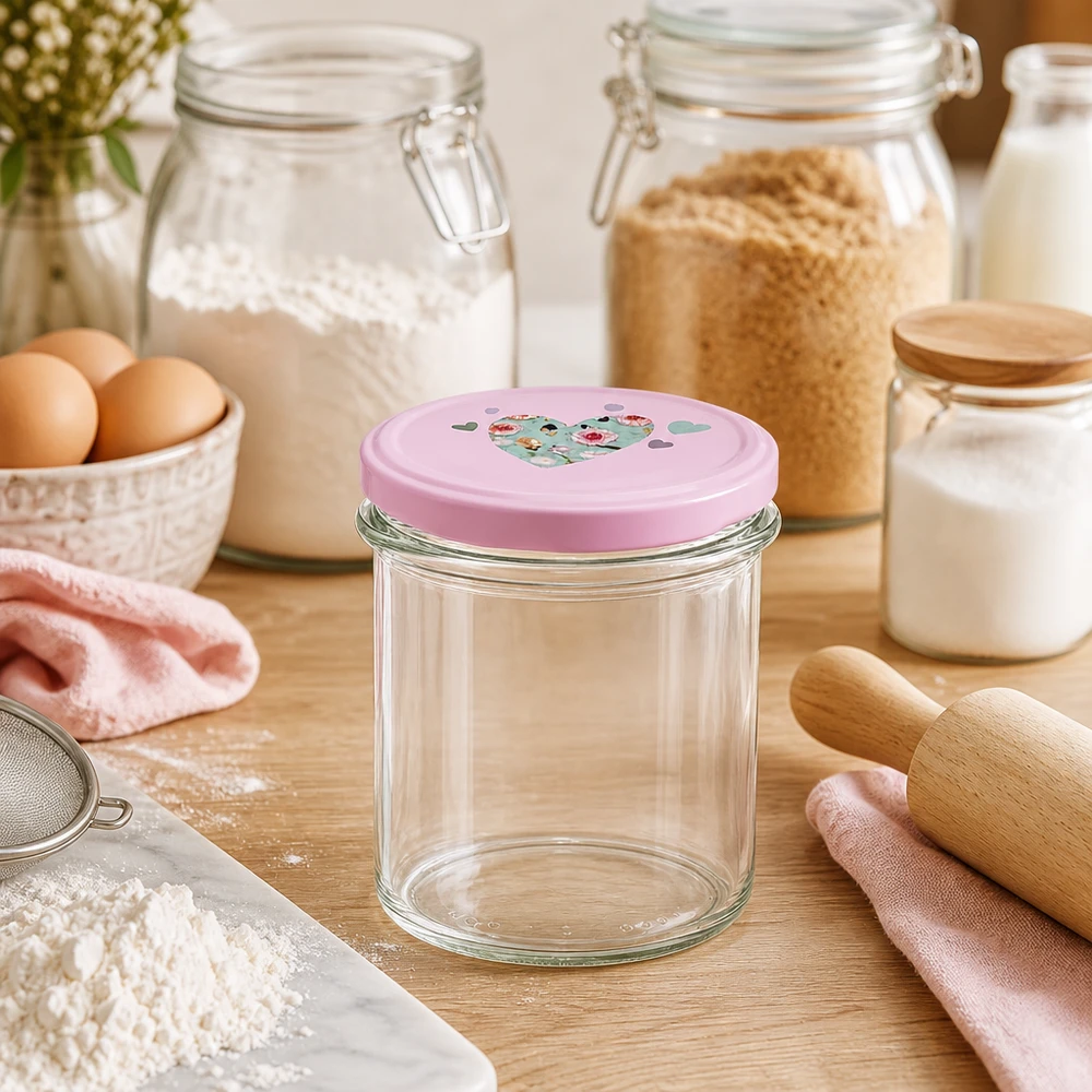 350ml tumbler rosa cuore coperchio cucina scena cottura accessori uova farina mattarello stoccaggio vasi cottura cottura