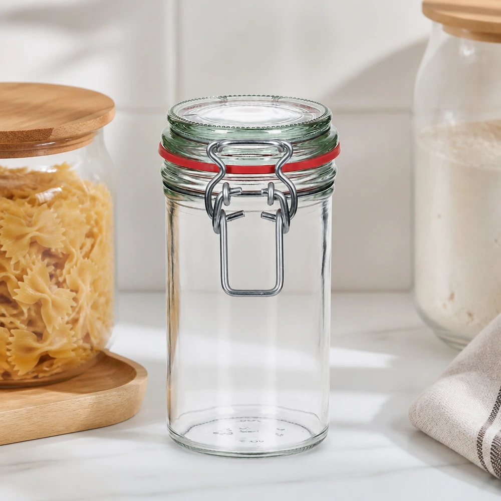 Bocal de conservation de 272 ml, type G, avec bouchon à clip UN.. 272ml Vorratsglas mit Bügelverschluss für Küche - hochwertiges Einmachglas mit Gummidichtung zur Aufbewahrung