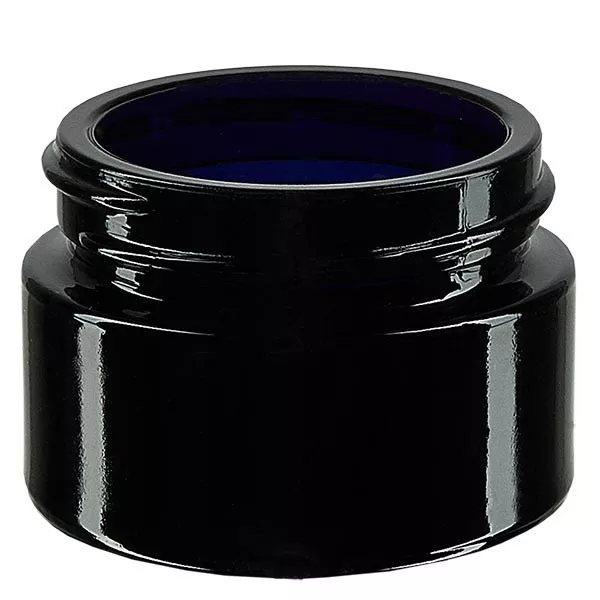 Pot cosmétique 30 ml en verre violet, sans couvercle