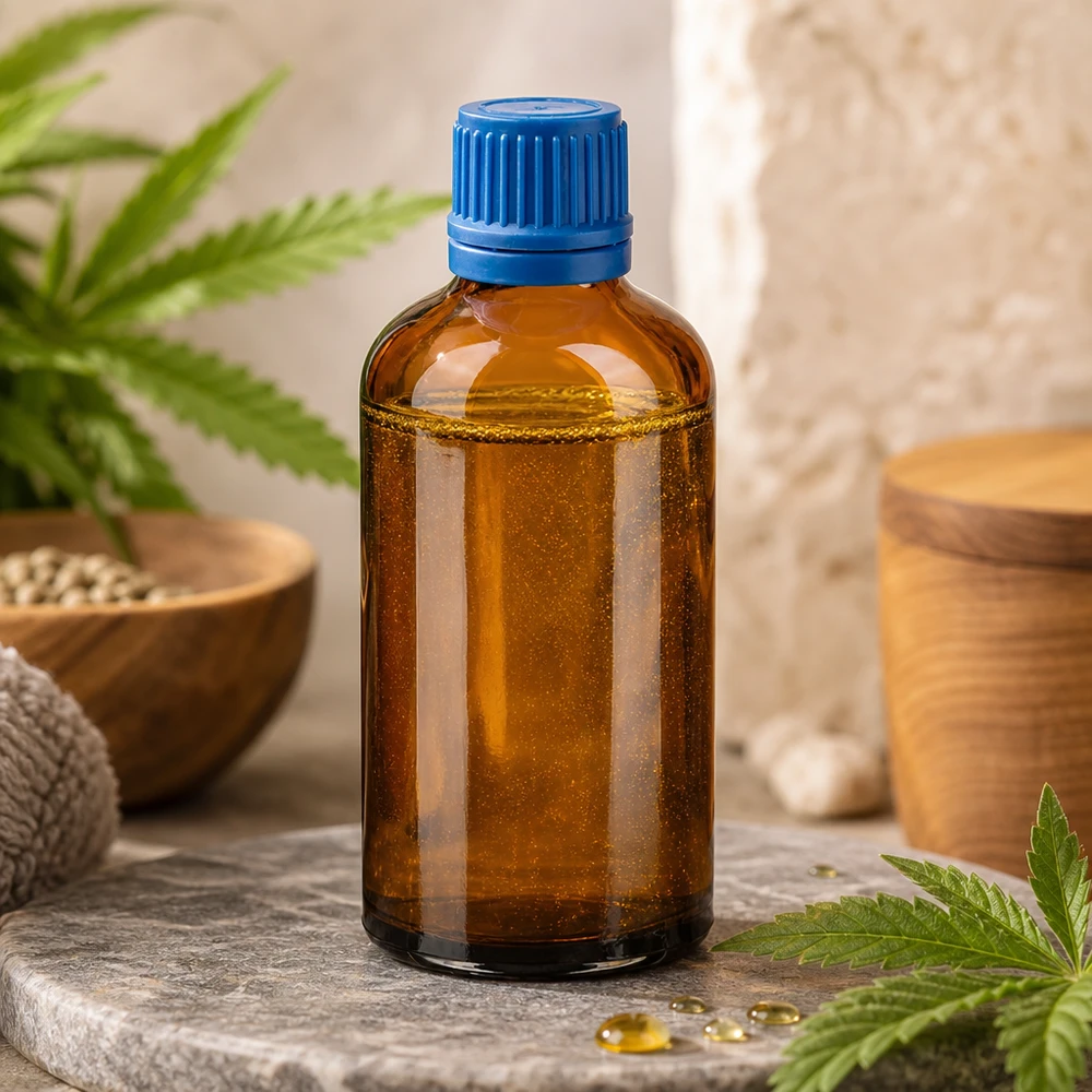 Robusto flacone in vetro marrone da 100 ml con tappo a prova di bambino per armadietto dei medicinali