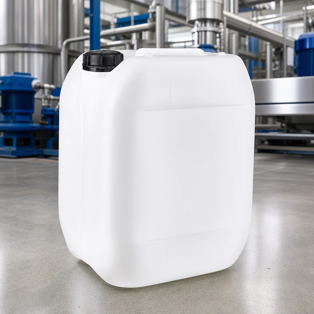 Kanister 10 Liter mit Schraubverschluss Originalitätsverschluss Transluzenter Leerkanister 10 Liter mit griffigem Schraubverschluss für Chemikalien und Reinigungsmittel