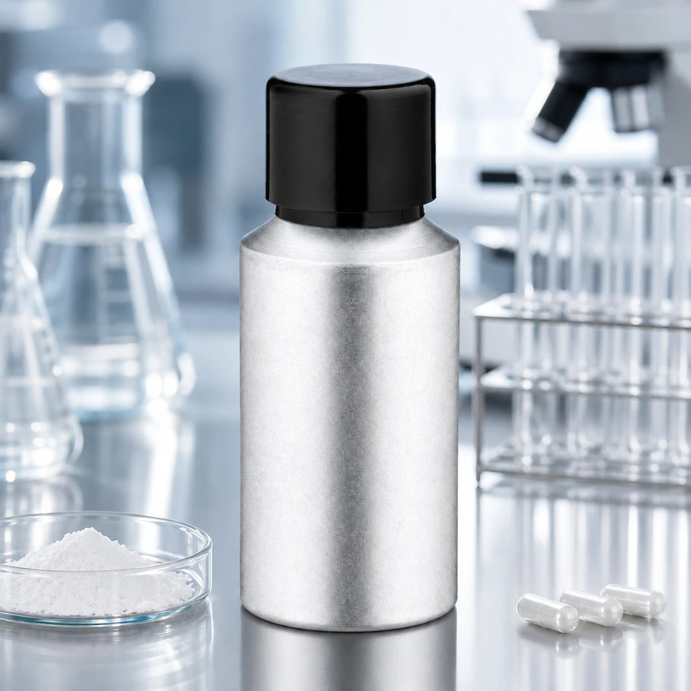 30ml gebeizte Aluflasche mit Schraubkappe 30ml Aluminium-Vorratsflasche mit matter Beizung und stabiler Schraubkappe für den Laboreinsatz