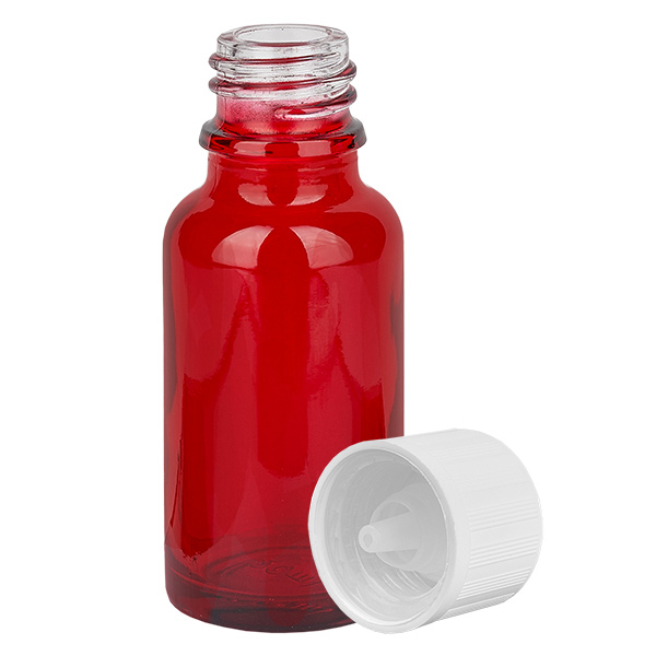 20ml Tropfflasche 1.2mm weiß Standardverschluss Kindersicherung RedL. UT18/20