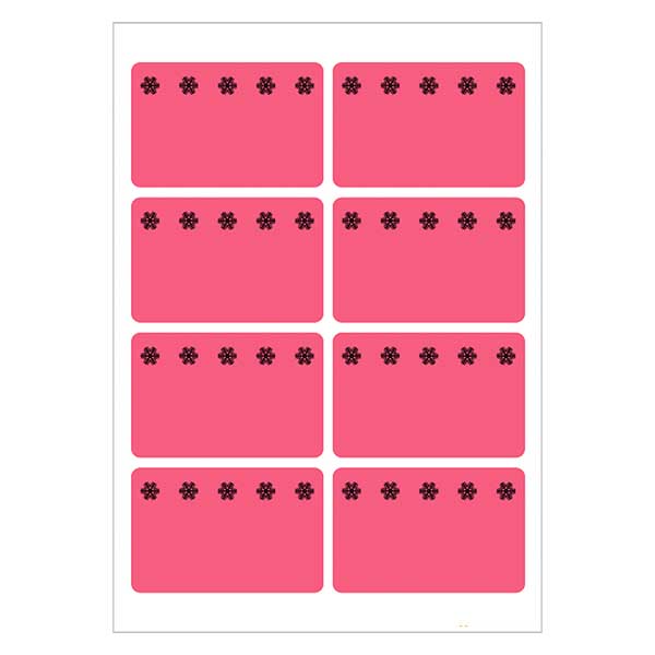 Tiefkühletiketten rot (48 Aufkleber) 26x40mm