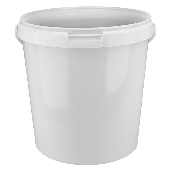 Secchio 10,7L in plastica PP bianca senza coperchio Secchio 10,7L in plastica PP bianca senza coperchio