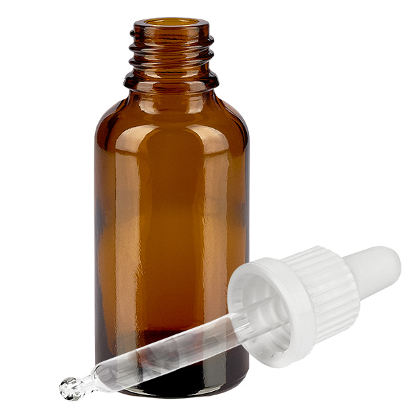 30ml Pipettenflasche weiß Originalitätsverschluss BrownLine UT18/30