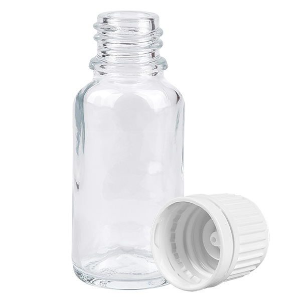 20ml Flasche 11mm Schraubverschluss weiß Standard ClearLine UT18/20