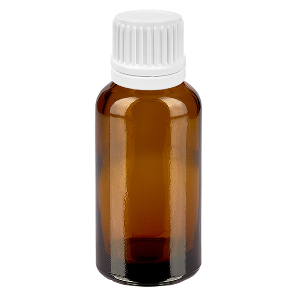 Flacon compte-goutte 30ml 0.7mm blanc OV BrownLine UT18/30