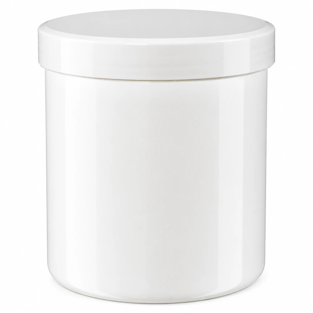 Pot à onguent blanc 10 g avec couvercle blanc (PP) Pot blanc compact de 10 ml avec couvercle à vis, idéal pour les pharmacies et les produits cosmétiques