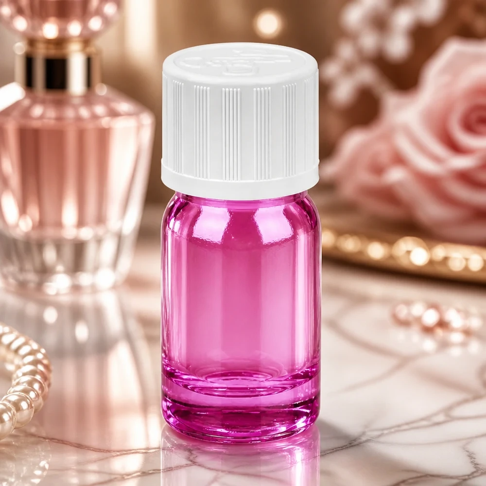 5ml Tropfflasche 1.2mm weiß Standard Kindersicher PurpleLine. UT18/5 Handliche 5ml Glasflasche lila mit Tropfeinsatz für sparsame und hygienische Produktentnahme