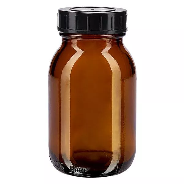 125ml Weithalsflasche Braunglas mit Schraubdeckel 125ml Weithalsflasche Braunglas mit Schraubdeckel