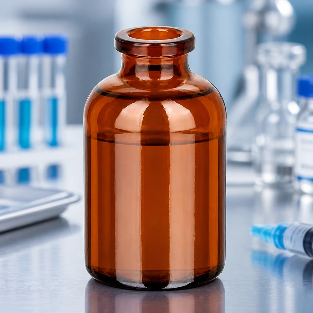 Injektionsflasche Braunglas 30ml Bernsteinfarbene Injektionsflasche 30ml aus Typ-I-Glas für parenterale Arzneimittel