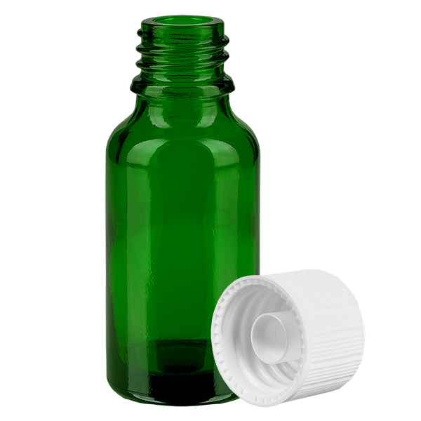 20ml Flasche 11mm Schraubverschluss weiß Standard GreenLine UT18/20