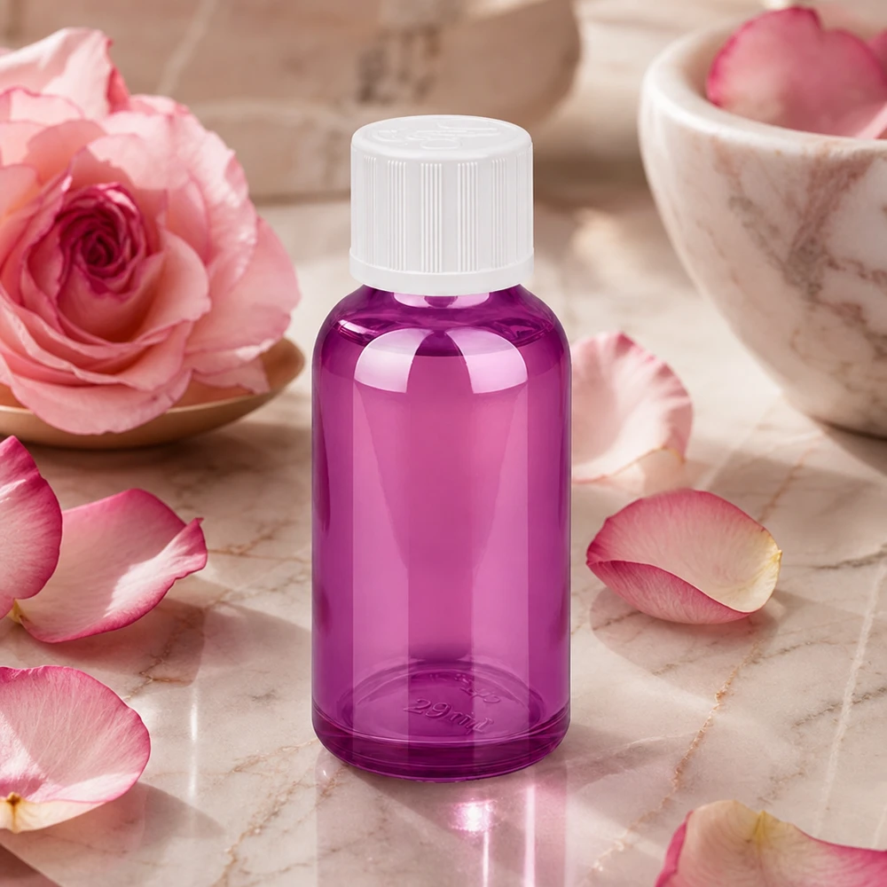 30ml Tropfflasche 1.2mm weiß Standard Kindersicher PurpleLine.UT18/30 Handliche Tropfflasche 30ml aus violettem Material mit STD Verschluss für mobile Anwendung