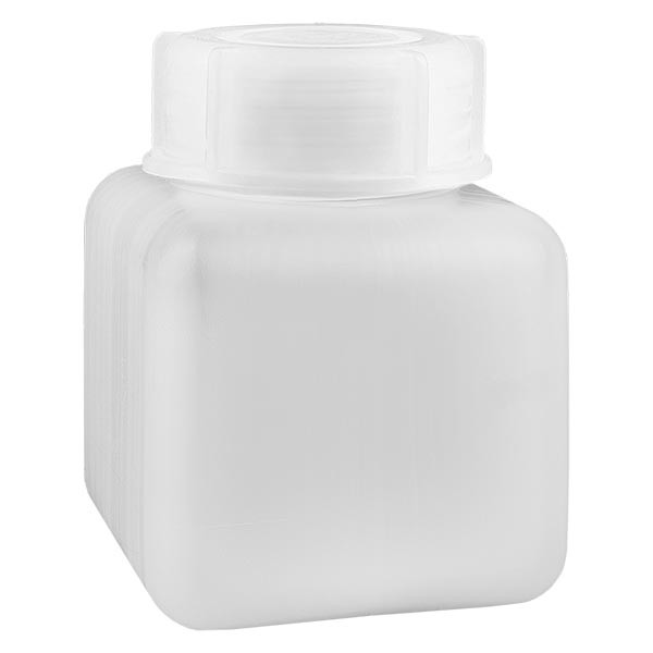 Bottiglia per prodotti chimici da 500 ml, collo largo in PE-HD, colore naturale Bottiglia per prodotti chimici da 500 ml, collo largo in PE-HD, colore naturale