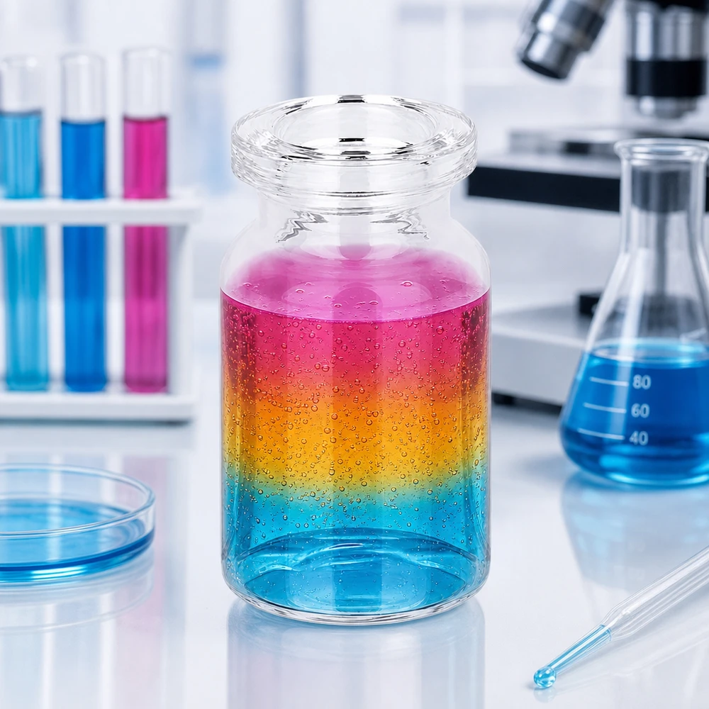 Bottiglia per iniezione in vetro trasparente 5ml Kleines Klarglas Fläschchen 5ml Injektionsbehälter mit glatter Zylinderwandung und breitem Mündungsrand