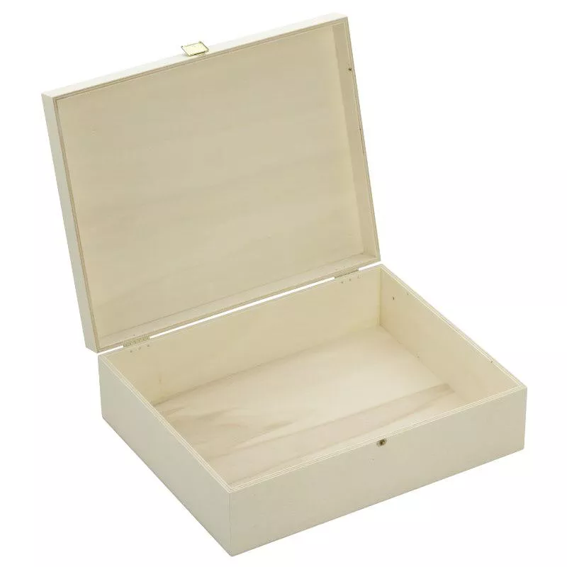 Holzbox mit Klappdeckel 35x28x11cm Holzbox mit Klappdeckel 35x28x11cm