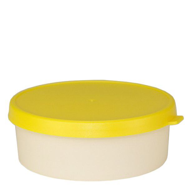 Flache Universal Kunststoffdose (Sputumdose) 90ml