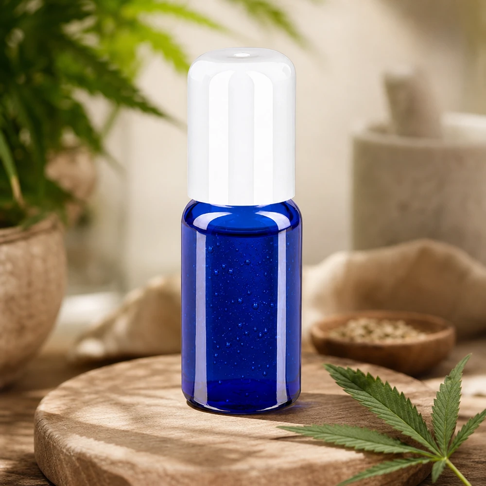 10ml Roll-On Flasche weiß Standardverschluss BlueLine UT18/10 Elegante 10ml Glasflasche mit Roll-On Funktion ideal für Reise und unterwegs