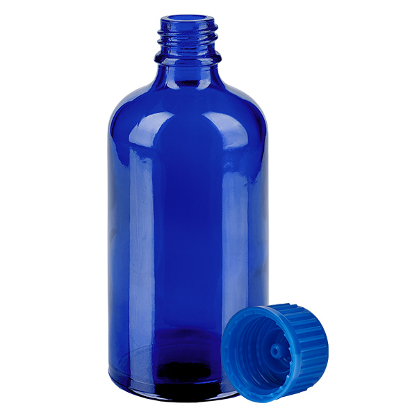 100ml Flasche 11mm Schraubverschluss blau Standard BlueLine UT18/100