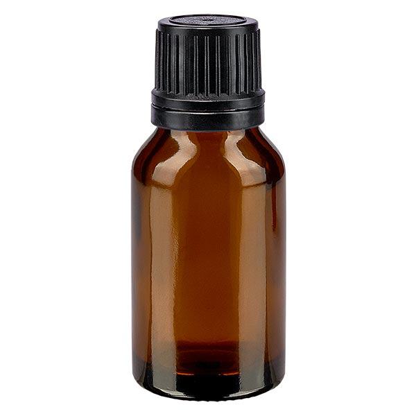 Bottiglia da farmacia marrone 15ml con tappo contagocce. Pr. 1mm nero OV Bottiglia da farmacia marrone 15ml con tappo contagocce. Pr. 1mm nero OV