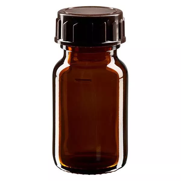 Flacon médical de 30 ml avec bouchon marron Flacon médical de 30 ml avec bouchon marron