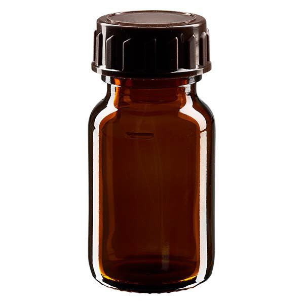 Flacone per medicinali da 30 ml marrone, con tappo in ApoGlas marrone Flacone per medicinali da 30 ml marrone, con tappo in ApoGlas marrone