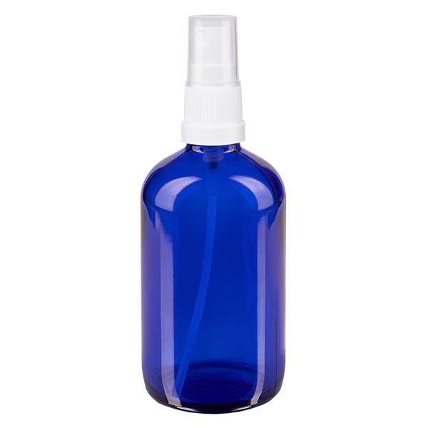 Flacone spray blu 100ml STD bianco/trasp. apoGlas Flacone spray blu 100ml STD bianco/trasp. apoGlas