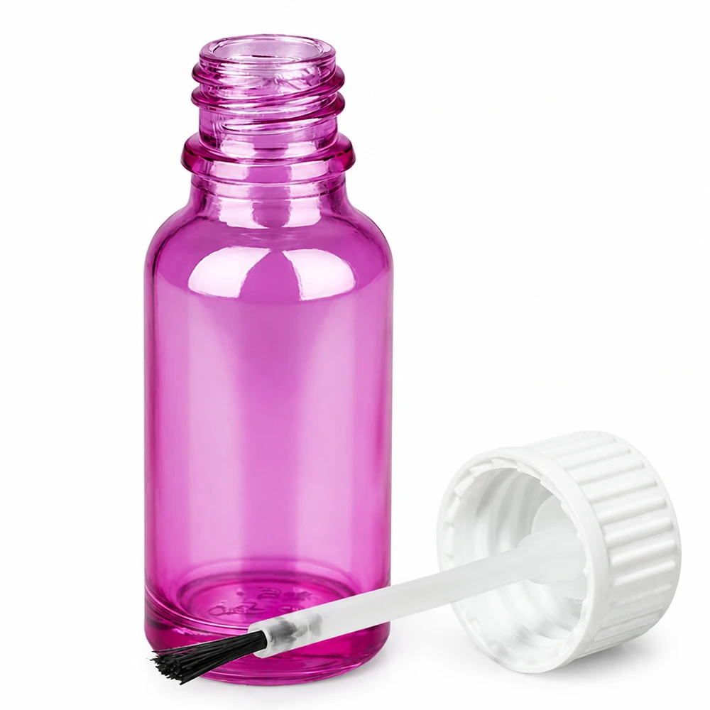 20ml Pinselflasche weiss Standard PurpleLine UT18/20 STD Gewinde Pinselflasche 20ml in Purple-Optik für professionelle Anwendung