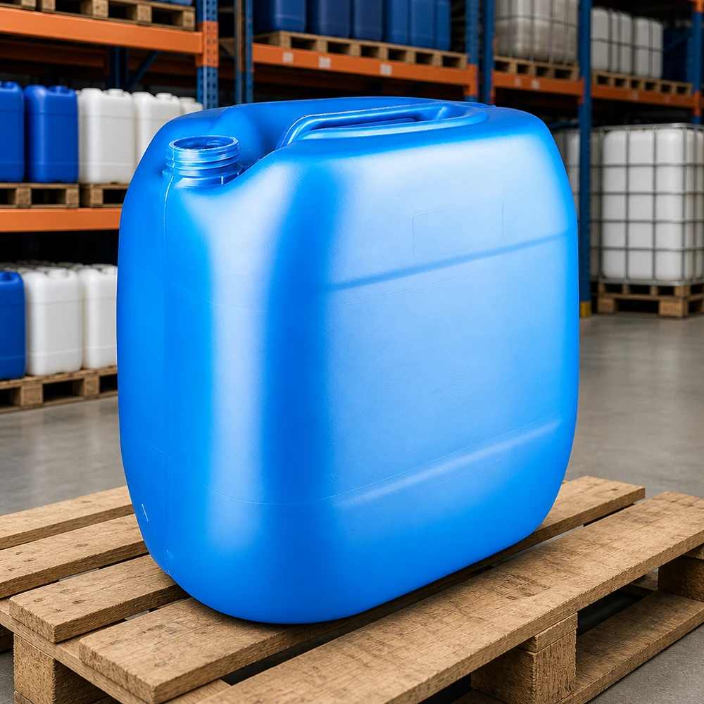Kanister 30 Liter blau ohne Verschluss Massiver rechteckiger Kanister 30 Liter blau ohne Verschluss mit verstärktem Boden