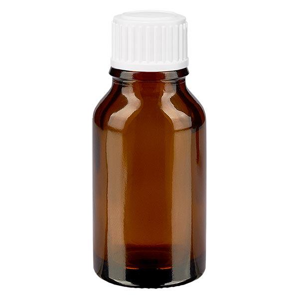 Flacone farmacia marrone 15ml tappo a vite globuli bianchi pc Flacone farmacia marrone 15ml tappo a vite globuli bianchi pc
