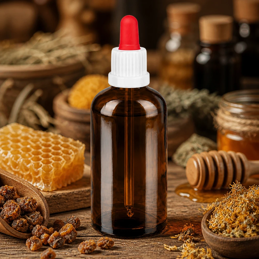 100ml Pipettenflasche weiß/rot Originalitätsverschluss BrownLine UT18/100 Kompakte 100ml Pipettenflasche BrownLine perfekt für mobile Anwendung und Reiseapotheke