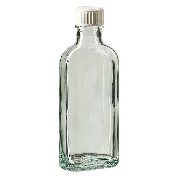 Tappo a vite trasparente Meplat da 100 ml con inserto in schiuma PE Tappo a vite trasparente Meplat da 100 ml con inserto in schiuma PE