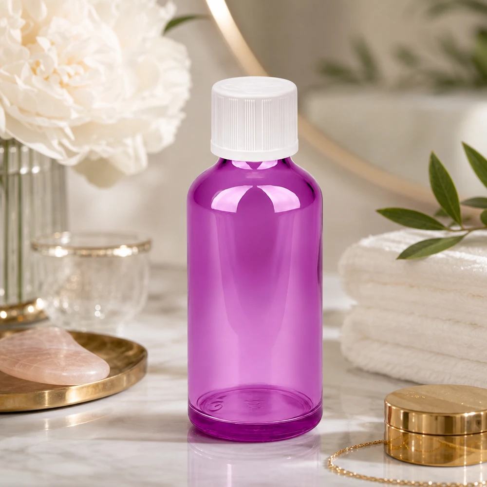 Flacone contagocce da 50 ml 1,2 mm bianco Standard Child-resistant PurpleLine.UT18/50 Flacone contagocce viola da 50 ml con tappo STD KiSi - lavorazione di alta qualità per l'uso quotidiano