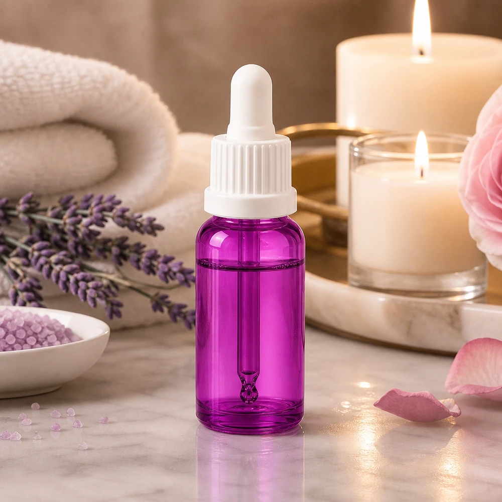 20ml Pipettenflasche weiss Originalität Schraubverschlusserschluss PurpleLine UT18/20 Kompakte 20ml Glasflasche mit Pipette für exakte Dosierung von Wirkstoffen