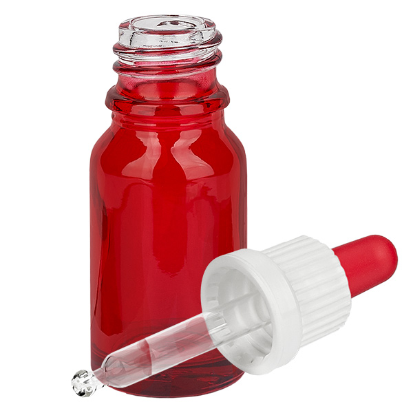 Bottiglia per pipette da 10 ml bianco/rosso OV RedLine UT18/10 Bottiglia per pipette da 10 ml bianco/rosso OV RedLine UT18/10