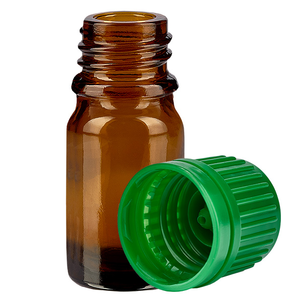 5ml Flasche 11mm Schraubverschluss grün Originalitätsverschluss BrownLine UT18/5
