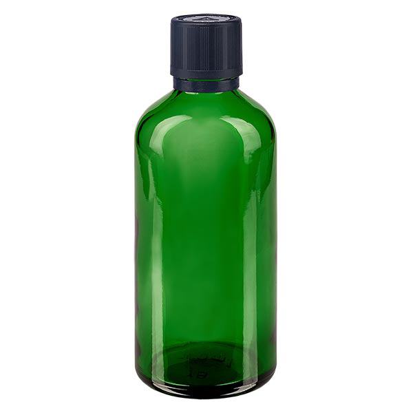 Flacone contagocce verde da 100 ml. OV KiSi Bli nero/1mm ApoGlas Flacone contagocce verde da 100 ml. OV KiSi Bli nero/1mm ApoGlas