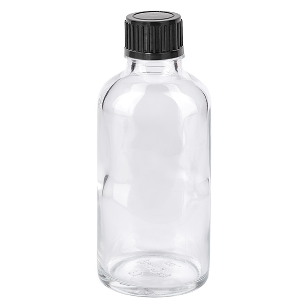 50ml Flasche 11mm Schraubverschluss schwarz Standard ClearLine UT18/50