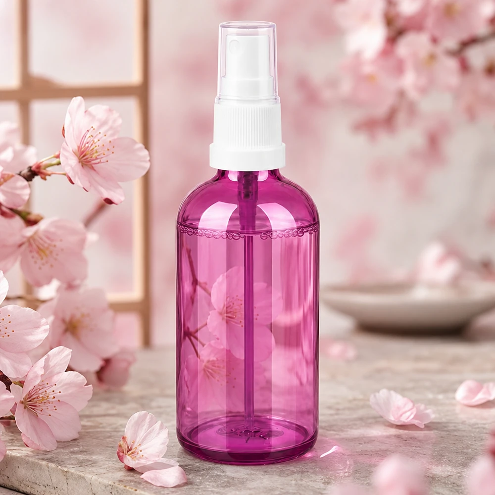 Flacone spray da 100 ml bianco/trasparente Standard PurpleLine UT18/100 Flacone spray compatto 100ml Purple Line per tonici e tonici per il viso in bagno