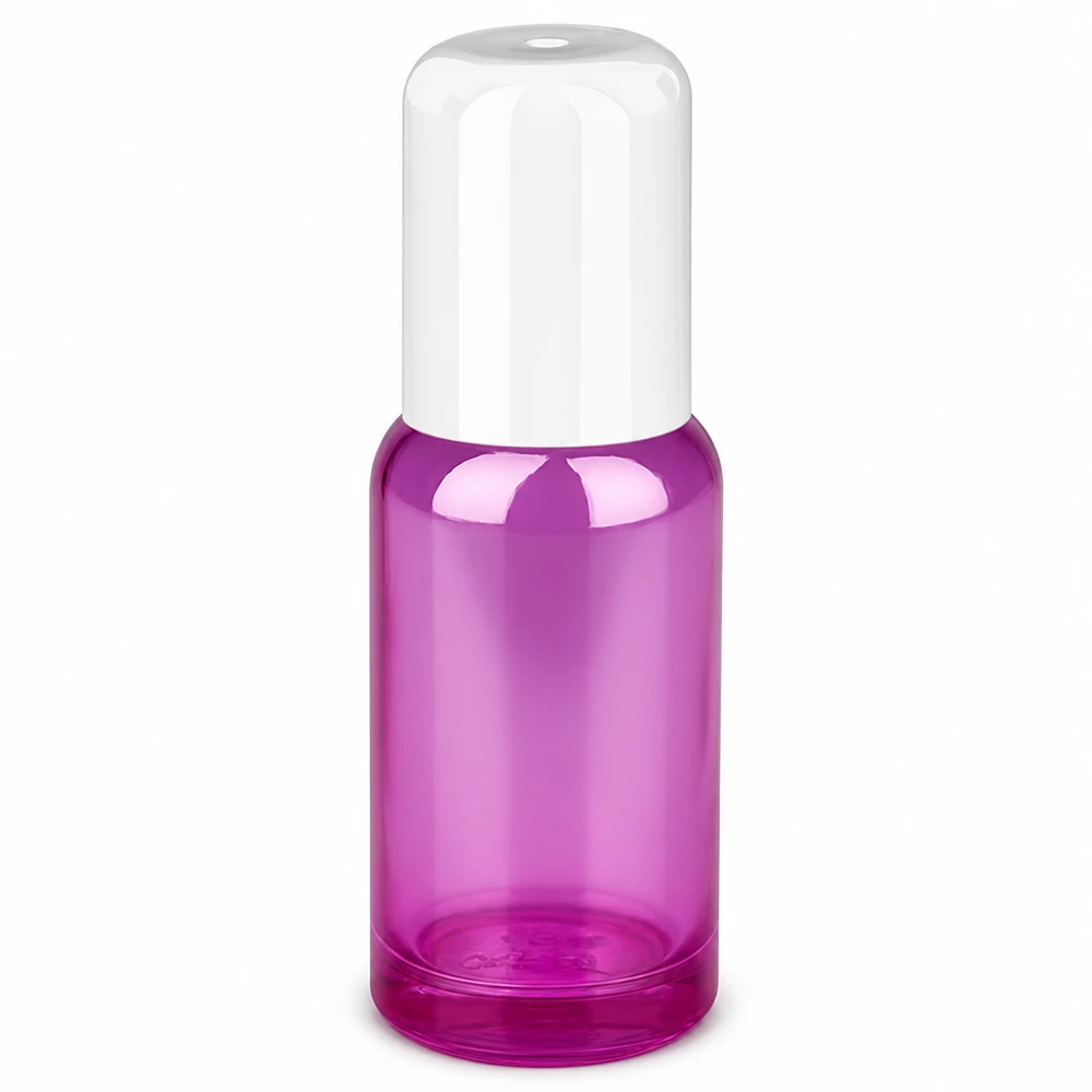 Flacon roll-on 20ml blanc standard PurpleLine UT18/20 Bouteille à rouler compacte de 20ml en verre violet parfaite pour le DIY cosmétique