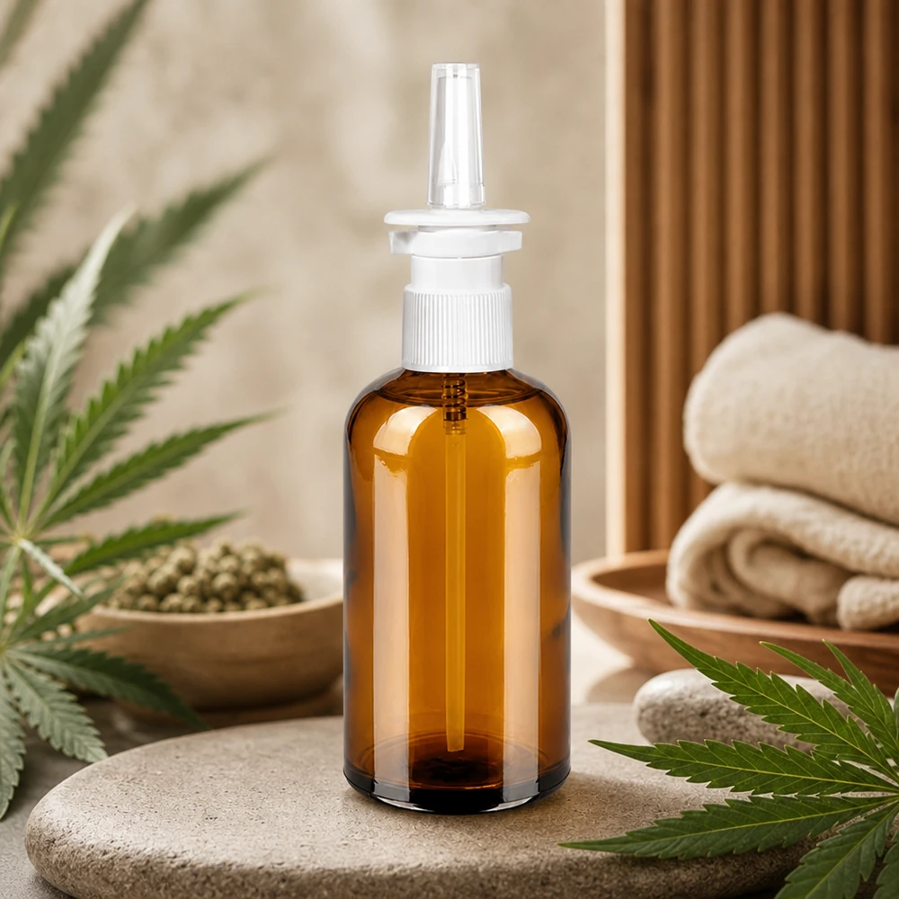 100ml Nasensprayflasche weiß/transparent Standard BrownLine UT18/100 Professionelle Sprühflasche 100ml braun mit ergonomischem Design für einfache Handhabung