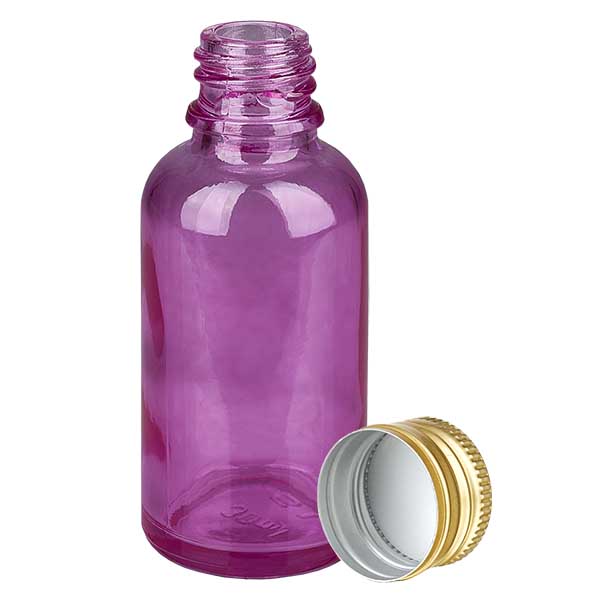 30ml Flasche 11mm Schraubverschluss Alu-Gold Standard PurpleLine. UT18/30
