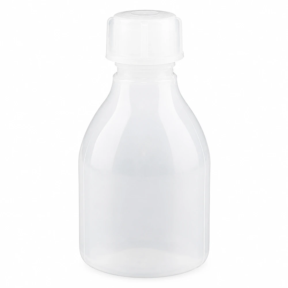 30ml Schraubflasche, Enghals Laborflasche Kleine transparente Laborflasche 30ml mit weißem Enghals und Schraubdeckel