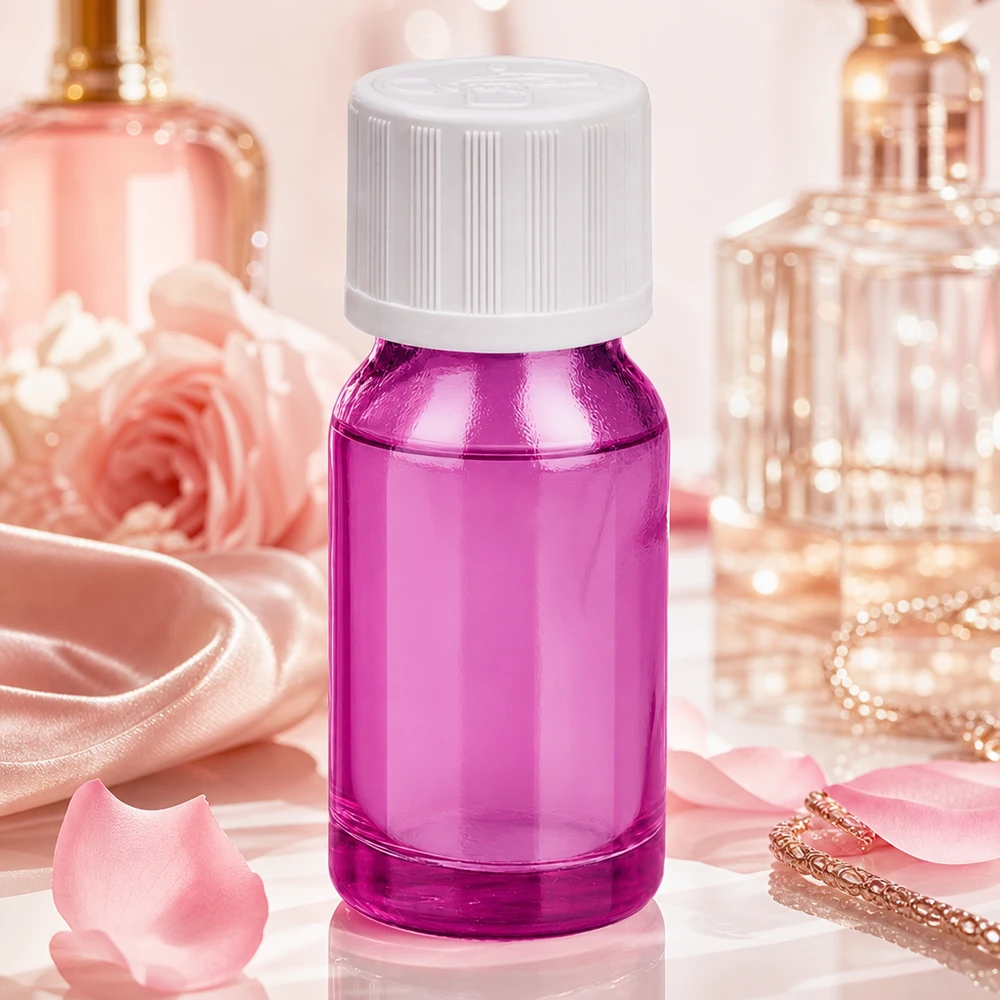 Flacone contagocce da 10 ml 1,2 mm bianco standard a prova di bambino PurpleLine.UT18/10 Elegante flacone viola da 10 ml con tappo bianco per una presentazione elegante del prodotto