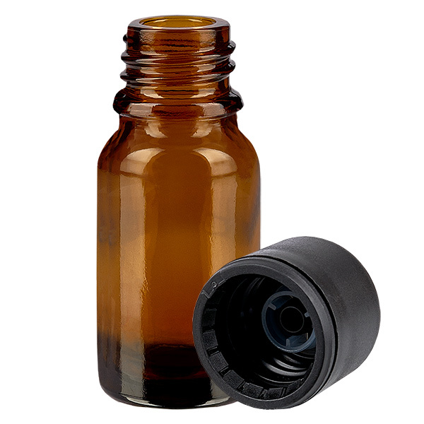 10ml Flasche 6mm Schraubverschluss schwarz Standard BrownLine UT18/10