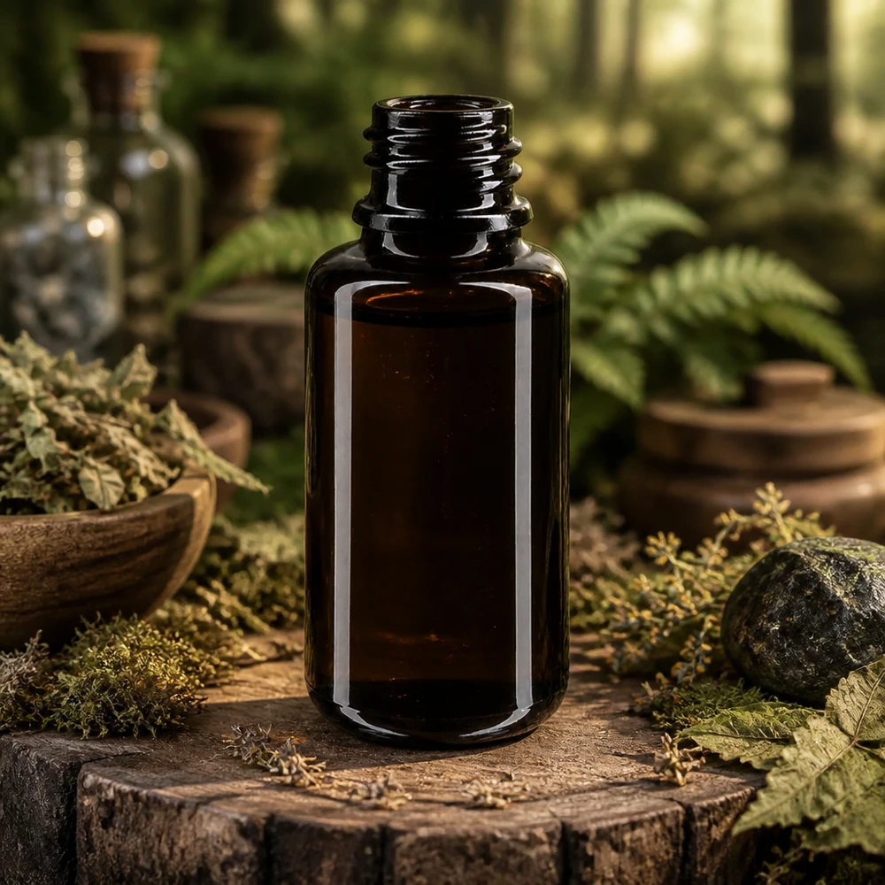 Violettglas Flasche 20ml DIN 18 (Mironglas) Stilvolle Miron Tropfflasche Orion 20ml mit matter Glasoberfläche für edle Präsentation